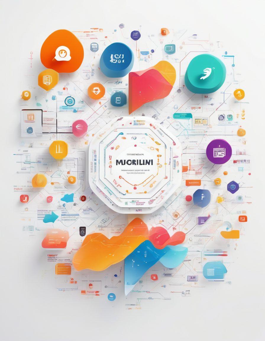 A dynamic collage showing a progression from coding and development (featuring code snippets and development tools), to digital marketing (with elements like social media icons, analytics charts, and marketing funnels), transitioning on a virtual roadmap. Vibrant colors, super-realistic, white background.